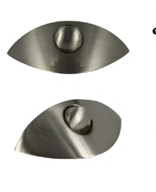 Half Moon Handle Push Lock (Brushed Nickel)
