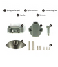 Half Moon Handle Push Lock (Brushed Nickel)