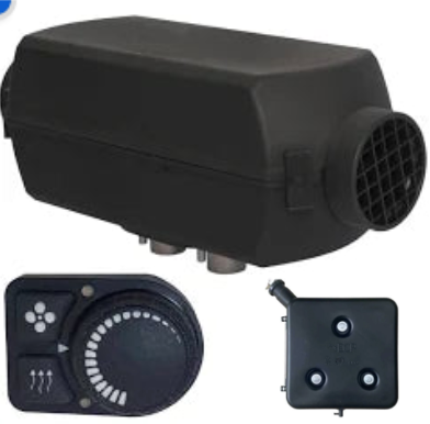 Autoterm Diesel Heater 12v 2kw Kit with Rotary Controller BULK PACK which includes a 12L Heavy Duty Lockable Diesel Tank with Sight Glass   - SUPPLY AND FIT - (SPECIAL ORDER)