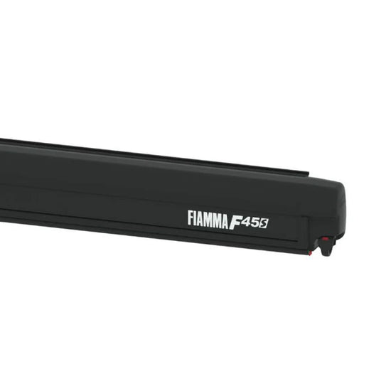 Fiamma F45 S 4.5M Awning - Deep Black Case, Royal Grey Awning - special order - including Fitment