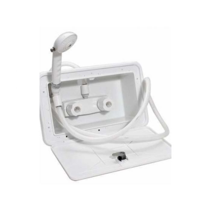 Recess External Wall Shower - WHITE