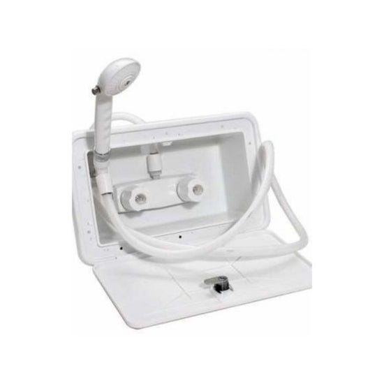 Recess External Wall Shower - WHITE