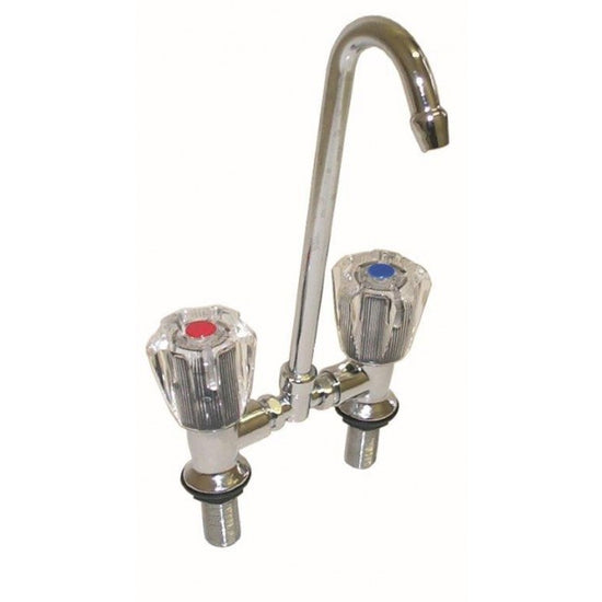 Hot and Cold Chrome Basin Mixing Faucet