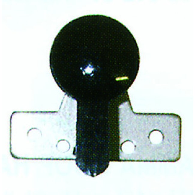 Pushout Window Knob Lock with Metal Plate, Black