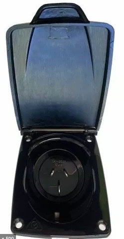 CMS J-Series Power Inlet 15AMP  - Black