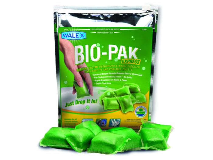 Walex Bio-Pak Express Green - Waste Cassette Drop-In - 15 Sachets - Septic Safe