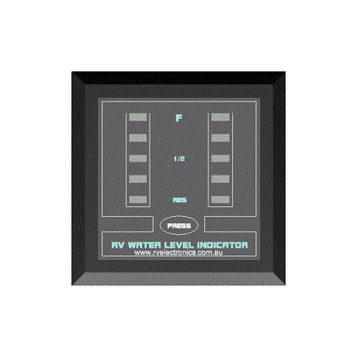 RV Square Dual Water Tank Gauge (Black)