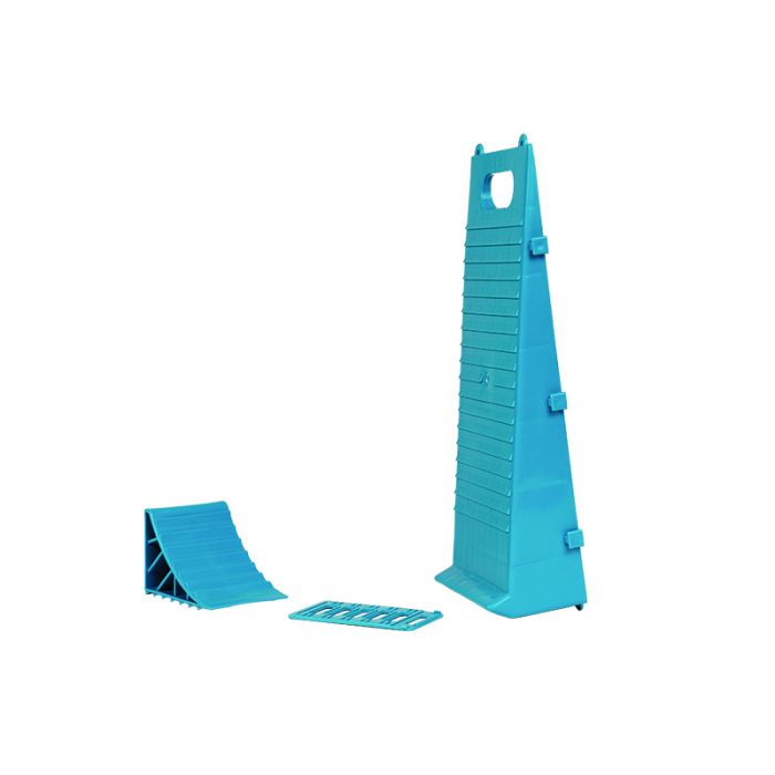 Camec Wheel Levelling Ramp - Chock &amp; Anti-Slip Plate Kit (Suit One Wheel)