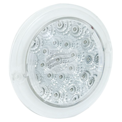 (Amber) Tail Lamp 12V Recessed Chrome 130mm - LED Autolamps