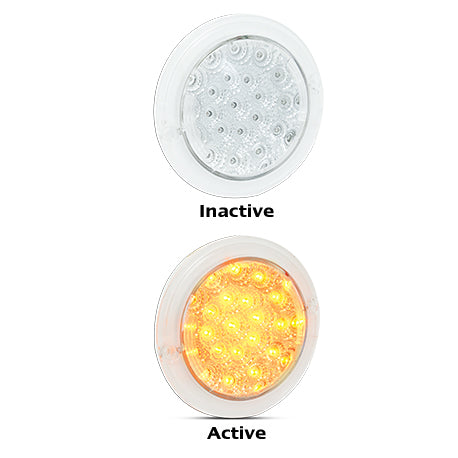 (Amber) Tail Lamp 12V Recessed Chrome 130mm - LED Autolamps