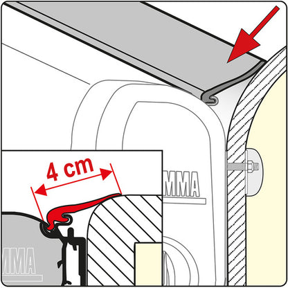 98655Z015: Fiamma Awning Rain Guard M Kit - 550cm Roll - SPECIAL ORDER