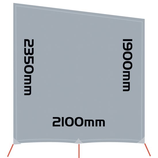 End Sunscreen for Caravan 2.35 x 2.1m - Coast