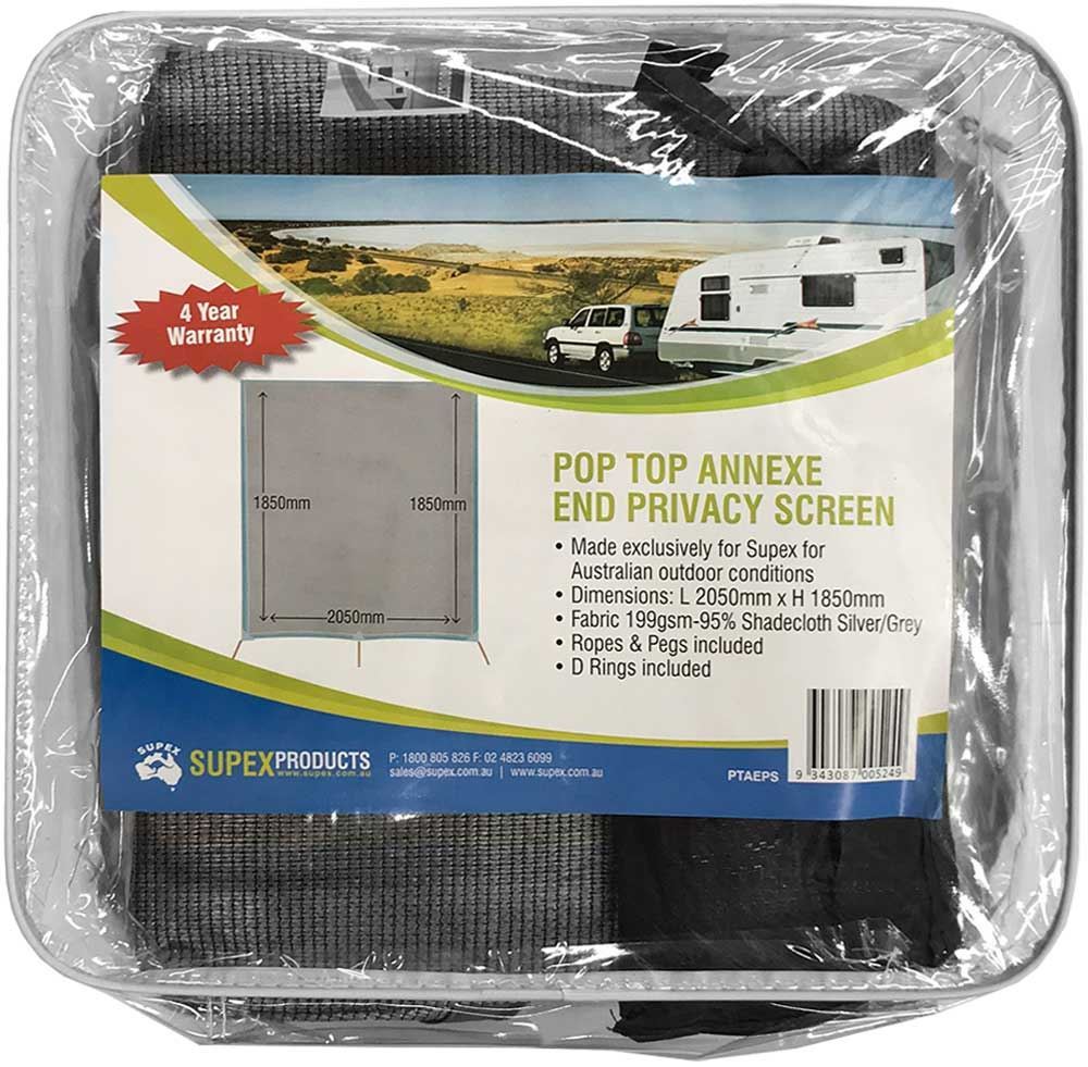 Poptop End Wall Privacy Screen 2.05 x 1.85m - CLEARANCE PRICE