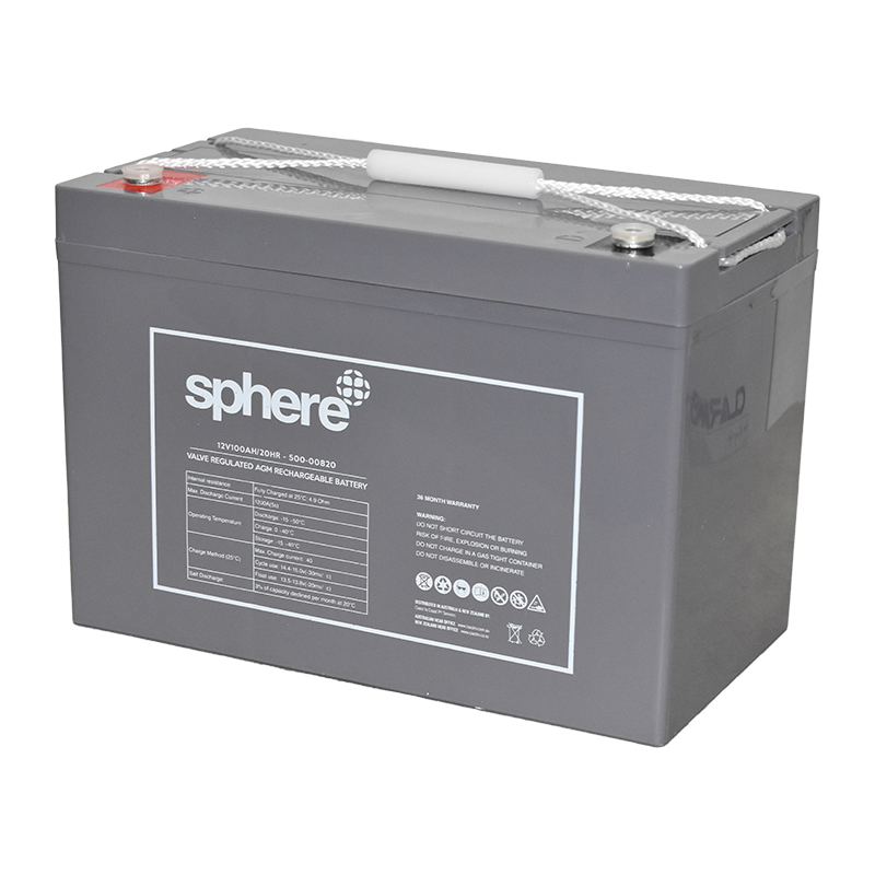 Sphere 12V 100Ah AGM Deep Cycle Battery - PICK UP ONLY- LIMITED STOCK