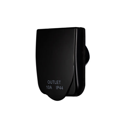 Transco 10A Caravan Power Outlet (Black) 240V - IP54