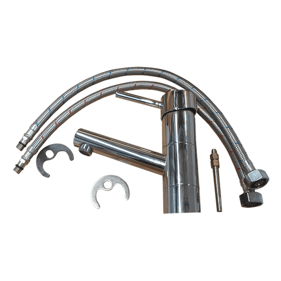 High Rise Sink Mixer with 13cm Spout - Coast