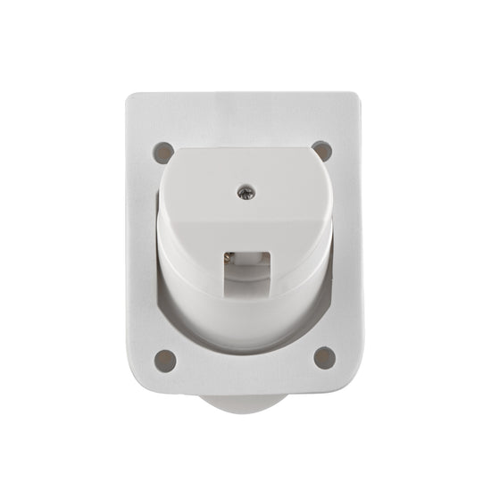 Transco White 15amp IP54 Power Inlet w/ Waterproof Lid