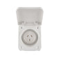Transco White 10amp IP54 Power Outlet w/ Waterproof Lid