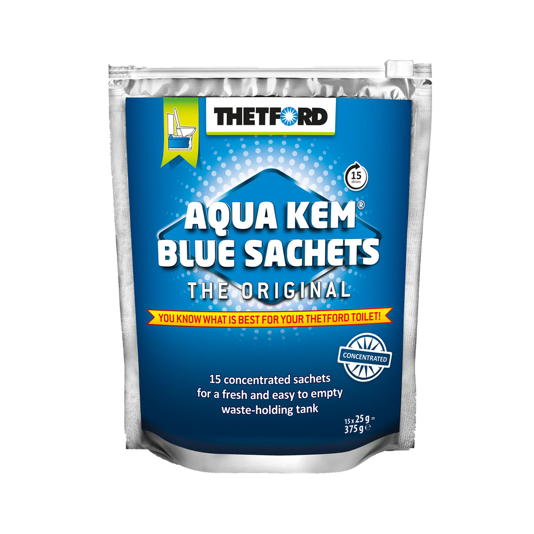 Thetford Aqua Kem Blue Sachets - Waste Cassette Drop-In - 12 Sachets
