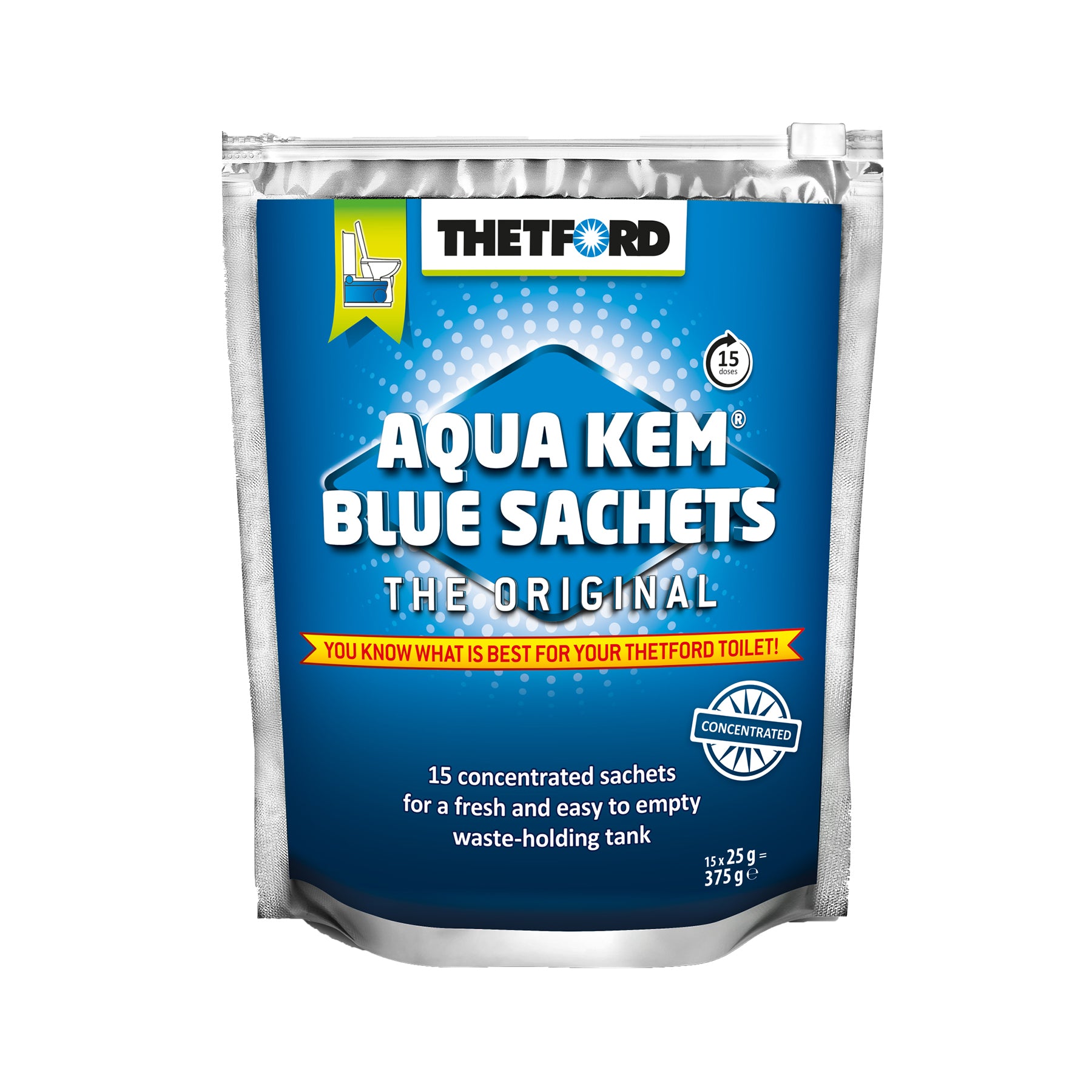 Thetford Aqua Kem Blue Sachets - Waste Cassette Drop-In - 12 Sachets