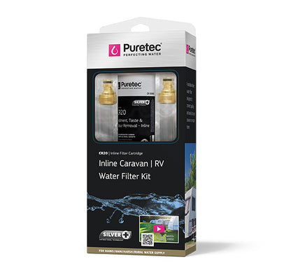Puretec Caravan Inline Water Filter - Brass Fittings