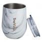Travino Stemless Insulated Glitter Tumbler - Marble White