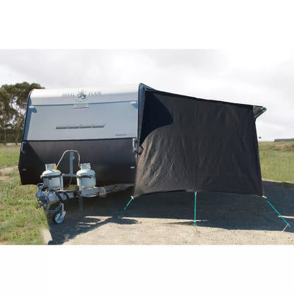 Supex (Black) (Caravan) End Wall Privacy Screen 2.35 x 2.09 x 1.9m - SPECIAL ORDER