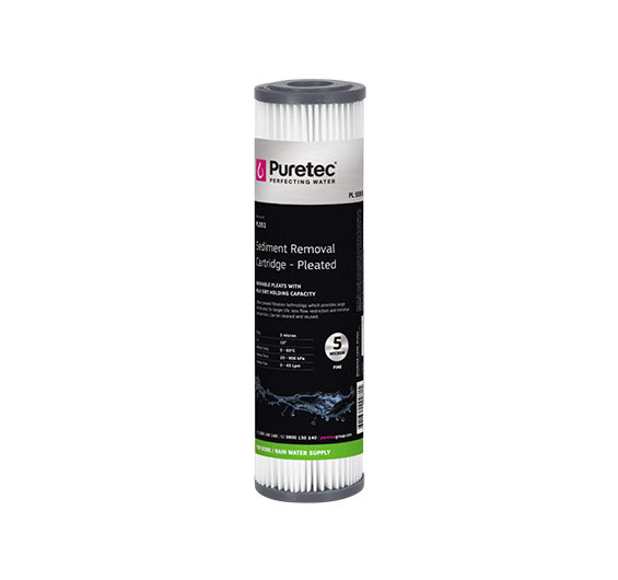 Puretec Pleated Sediment Cartridge 5 Micron PL051 (10 inch)
