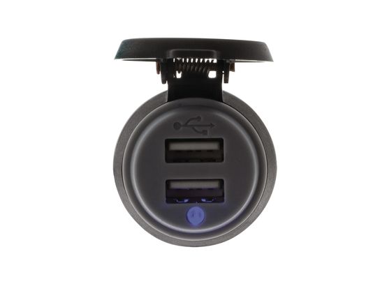 Hulk 12/24V 2.4amp Dual USB Socket (Straight terminals)