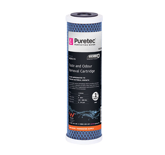Puretec Moulded Carbon Cartridge 1 Micron MC011-S (10 inch)
