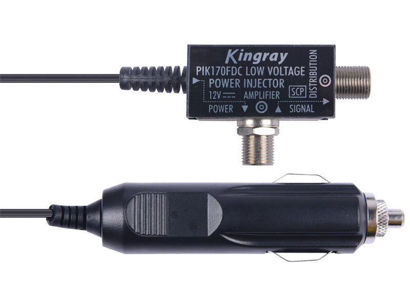 Kingray PIK170FDC 12V Cigarette Lighter Masthead Amplifier Power Injector Black - LIMITED STOCK