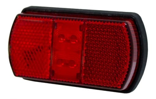 Perei Red LED Rear Marker Lamp with Reflectors