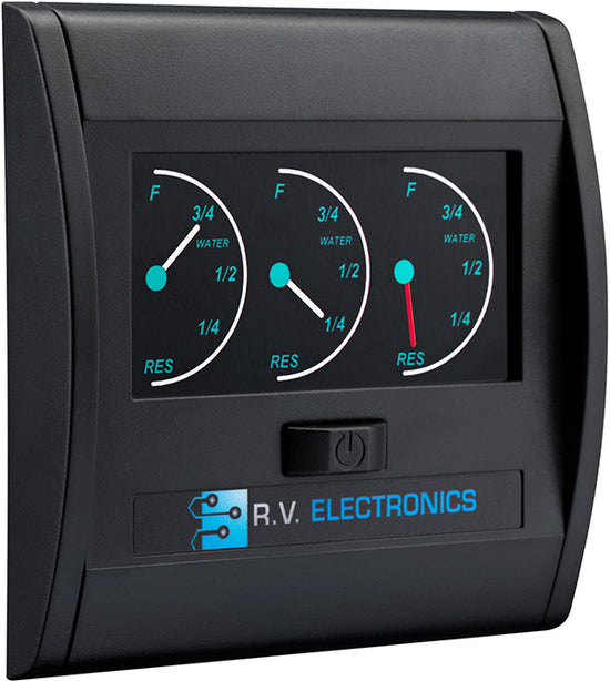 RV LCD Triple Gauge Water Level Indicator