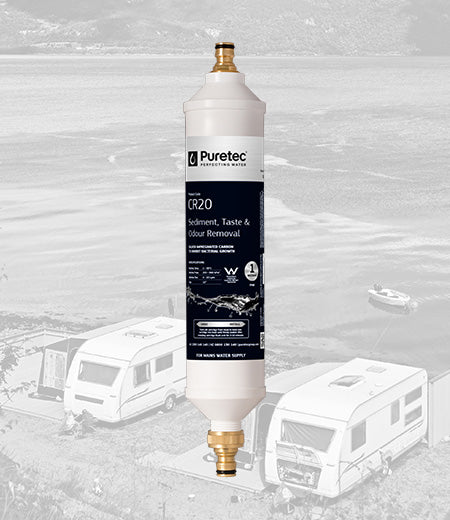 Puretec Portable Inline Water Filter Kit with Brass Hose Connectors