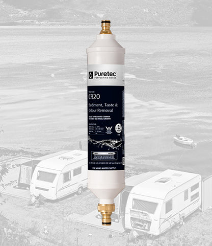 Puretec Caravan Inline Water Filter - Brass Fittings