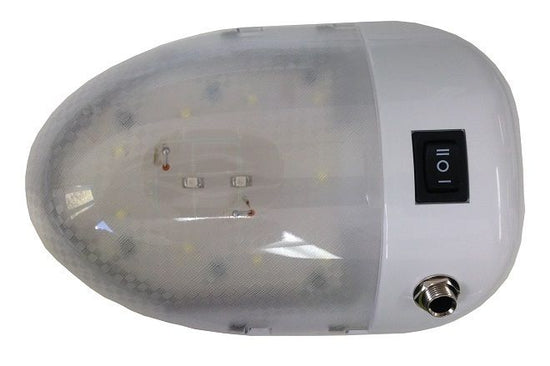 Jayco LED oval light 12V With Power Jack White-INTERIOR