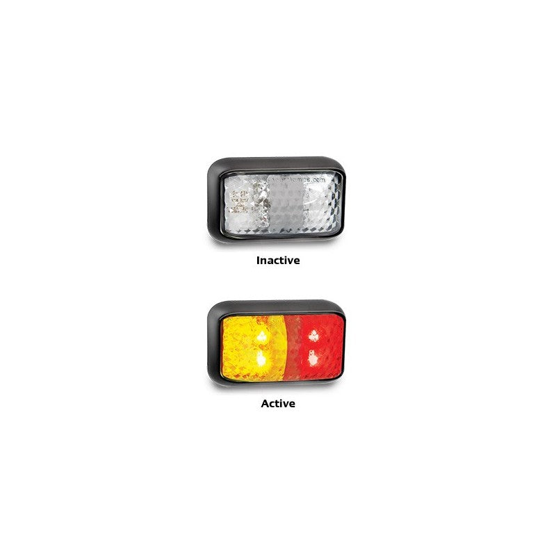 Red and Amber Side Marker Lamp - LED AutoLamps- 35ARM