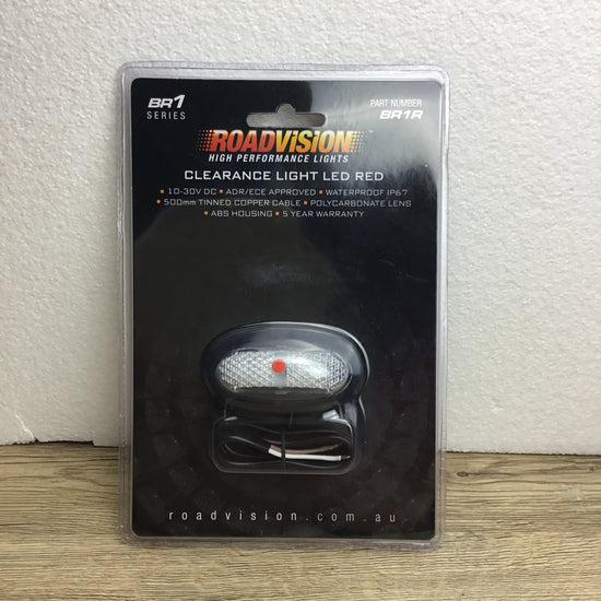 LED Red Marker 10-30V Black Base - Roadvision