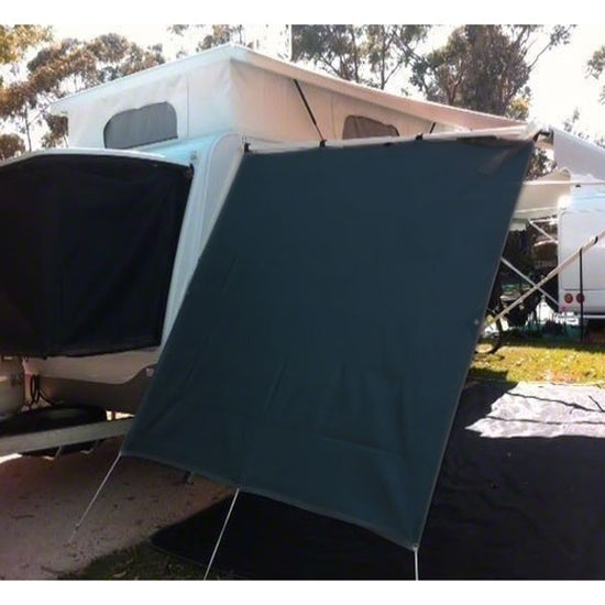 Supex (Black) (Pop Top) End Wall Privacy Screen 2.05 x 1.85m