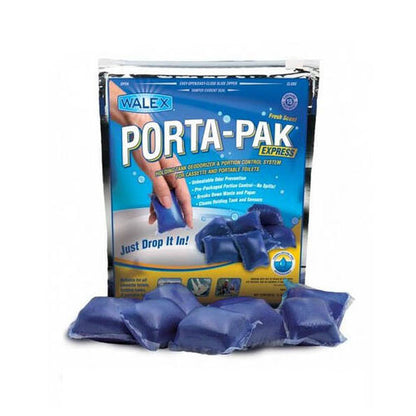 Walex Porta-Pak Express Blue - Flush or Waste Tank Drop-In - 15 Sachets