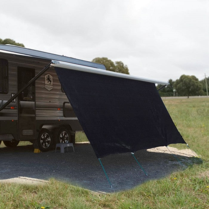 Supex (13ft) (Black) Awning Privacy Screen 3.7m x 1.8m - CLEARANCE
