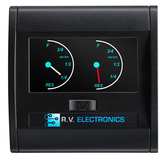RV LCD Dual Gauge Water Level Indicator