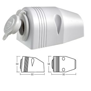 NARVA Surface mount 12v Socket (white)