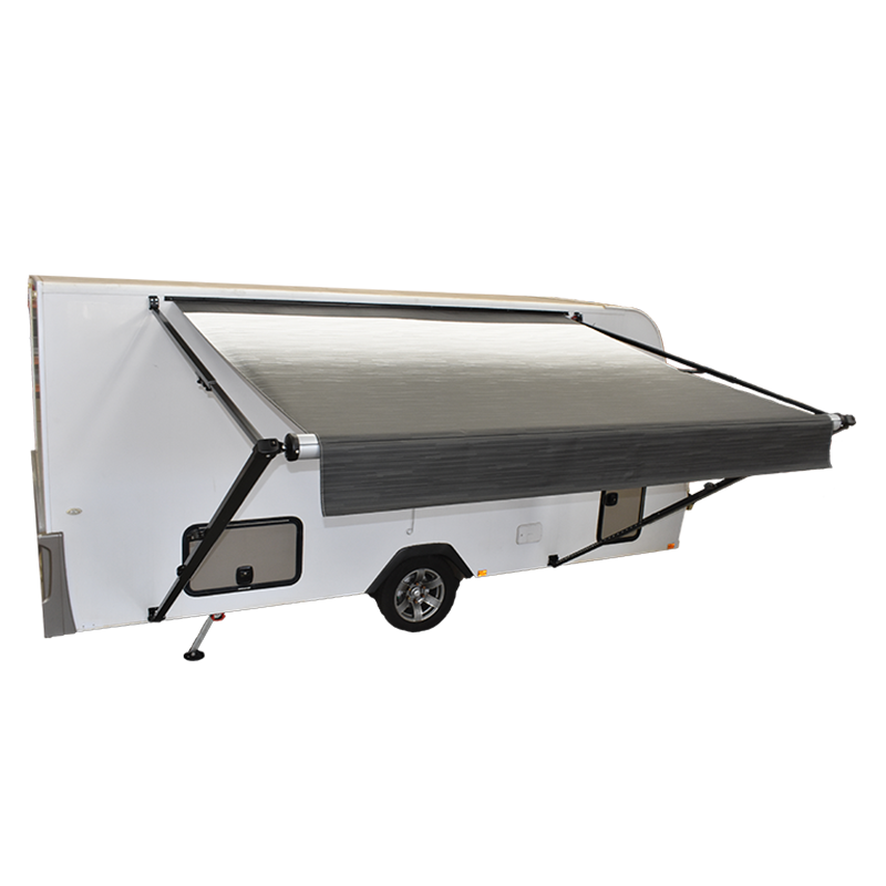Carefree 14ft LED Triple Black Shale Fade  Awning (No Arms) c/w Black Springs including fitment - SPECIAL ORDER