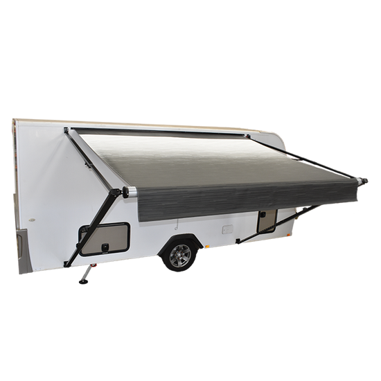 Carefree 14ft LED Triple Black Shale Fade  Awning (No Arms) c/w Black Springs including fitment - SPECIAL ORDER
